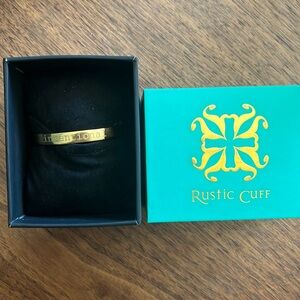 Rustic cuff “intentional” bracelet